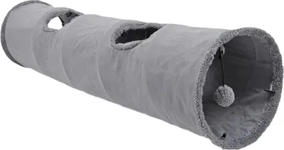 Produktbild von Katzentunnel, faltbares Katzenspielzeug, langlebiger Wildleder-Spieltunnel, Versteck, Haustier-Knistertunnel