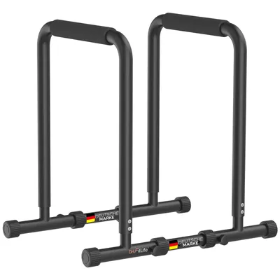 Image de DH FitLife Dip Barren Bars – Station de Dip Réglable 80-100 cm, Équipement de Musculation pour Entraînement à Domicile et Calisthenics