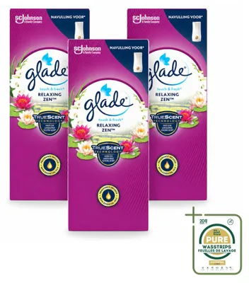 Obrázek produktu pro 3 kusy náplně Glade Touch & Fresh Relaxing Zen, 10 ml - balení