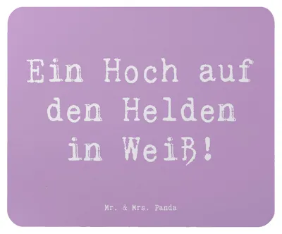 Produktbild von Mr. & Mrs. Panda Mouse Pad Spruch Arzt Held - Lavendeltraum - Geschenk, pc mousepad, Aufmerksamkeit, besondere Momente, Bedanken, Gesundheit, Mauspad, Wertschätzung