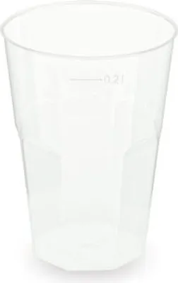 Produktbild von 60x Mehrwegbecher Pfandbecher Cocktail transparent stabil+ PP 0,2L Ø 70mm