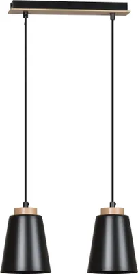 Immagine prodotto di LAMPADA A SOSPENSIONE Emibig 2xE27 60W BOLERO 2 NERA 442/2