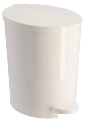 Produktbild von Treteimer aus Kunststoff mit Deckel, 4 l, weiß