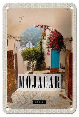 Produktbild von Blechschild Reise 12x18cm Mojacar Spain Spanien Urlaub Dekoration