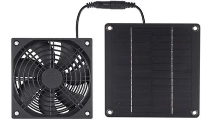 Image de Ventilateur solaire – Ventilateur solaire étanche – Mini-ventilateur d'extérieur pour la maison, le garage ou le poulailler