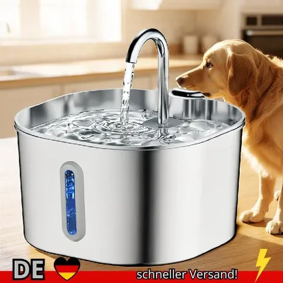 Produktbild von ZYFeeder 2 L Automatischer Katzen-Wasserbrunnen Quadratisch Edelstahl