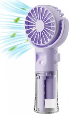 Immagine prodotto di Ventilatore portatile - Mini - Ricaricabile - 4 velocità - Gocce d'acqua - Umidificatore