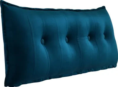 Image de Grand coussin de lit décoratif, velours