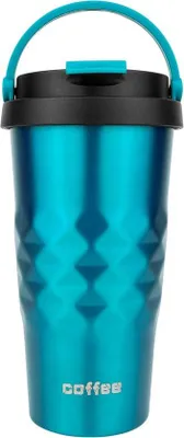 Productafbeelding van 500 ML Thermobeker Blauw met Deksel voor Onderweg