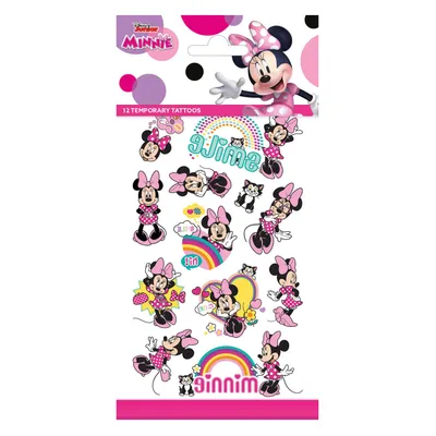 Produktbild von Disney Minnie Mouse Temporäre Tattoos - 12 Stück