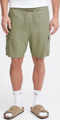 Produktbild von Solid! SDFerris Herren Cargoshorts aus Leinenmix Shorts kurze Hose mit Eingrifftaschen Kordelzug Relaxed fit