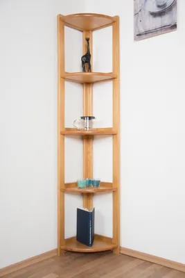 Produktbild von Regal / Eckregal Kiefer massiv Vollholz Erlefarben Junco 60 - Abmessung: 164 x 40 x 30 cm (H x B x T)