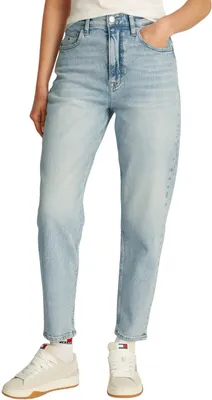 Productafbeelding van Tommy Jeans damesmom jeans, model UH TPR BI5115, getailleerd, denim, maat 24W/30L, denim
