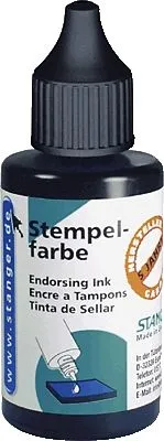 Produktbild von Stanger Stempelfarbe schwarz 25ml ölfrei mit Dosierspitze für Stempelkissen