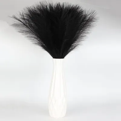 Obrázek produktu pro Umělé pampasové trávy, 40 kusů, černá barva, 42 cm, hedvábná látka, vhodné pro svatební dekorace a DIY projekty