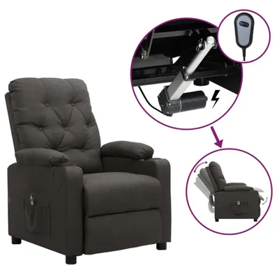 Image de Maison Exclusive - Fauteuil relax électrique gris foncé tissu