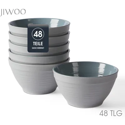 Produktbild von Schale set 48er Ø11,8cm Keramik Frühstücksschale Müslischale Servierschale Schalen Bowl für 48 Personen Mikrowellen- und Spülmaschinengest