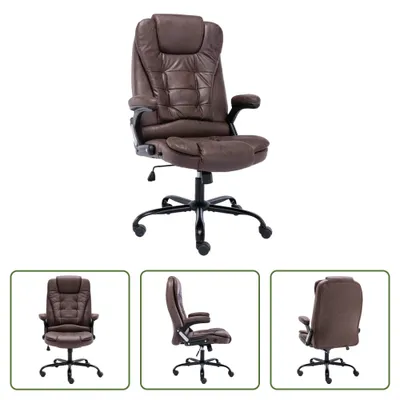 Produktbild von The Living Store Bürostuhl Dunkelbraun Wildleder-Optik