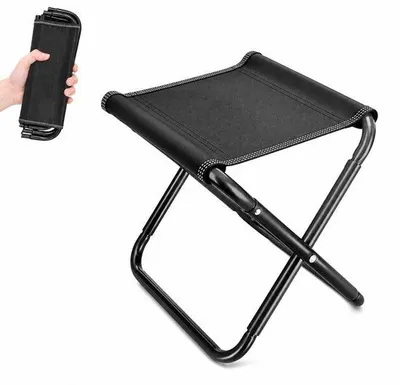 Productafbeelding van 1 stuks klapkruk, klapkruk, opvouwbaar, voetenkruk, outdoor, campingkruk, outdoor, campingkruk, opvouwbaar, campingkruk, ijzermateriaal, voor tuin, balkon, terras