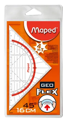 Zdjęcie produktu dla Maped 28600 Geometriedreieck Flex 16cm transparent Etui