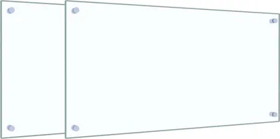 Produktbild von vidaXL Küchenrückwände 2 Stk. Transparent 80x40 cm Hartglas