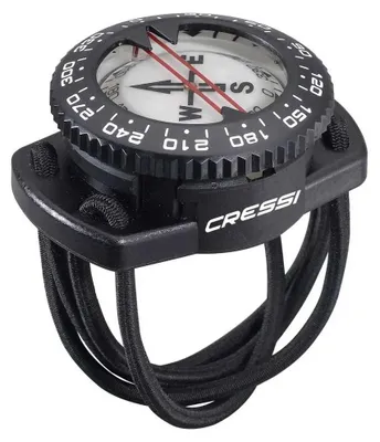 Produktbild von Cressi Spa Bungee Wrist Kompass Schwarz Schwarz One Size