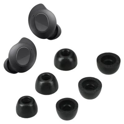 Produktbild von kwmobile 6x Ersatz In Ear Kopfhörer kompatibel mit Samsung Galaxy Buds FE - 3 Größen - Polster Ohrstöpsel In-Ear Ohrhörer - Schwarz