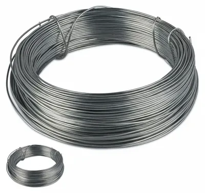 Image de Fil de ligature Relaxdays, lot de 2, Ø 1 mm, longueur 50 m, galvanisé, fin, jardinage et bricolage, fil inoxydable, acier, argenté