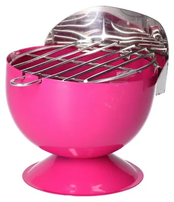 Produktbild von Excellent Houseware Aschenbecher - BBQ Form Metall - 12 cm - rosa