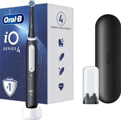 Produktbild von Oral B elektrische Zahnbürste Zahnpflege iO 4N Schwarz Bluetooth moderne