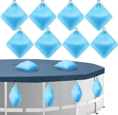 Produktbild von 8 Stück Gewichte für Schwimmbäder, Gewichtssäcke für Schwimmbäder, Aufhängebeutel für Poolabdeckungen
