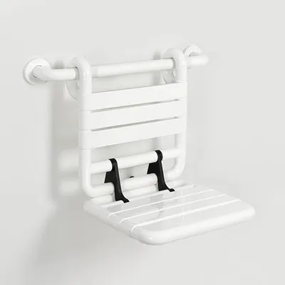 Zdjęcie produktu dla pba 01 Siedzisko prysznicowe, zaczep 383x482x463mm Siedzisko składane, wykonane z nylonu