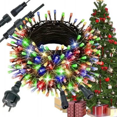 Produktbild von Weihnachtsbaum Leuchten 200 Led 14M Mehrfarbig Mit Blitz Innen/Aussen Für Innen Festlichkeiten