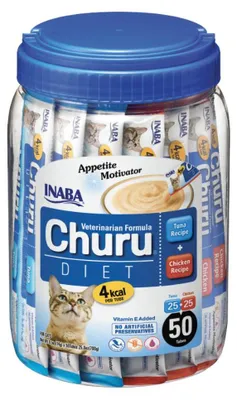 Zdjęcie produktu dla Inaba Cat Churu Veterinarian Formula Diet 50x14g (700g) Przysmak Dla Kota z Tuńczykiem i Kurczakiem