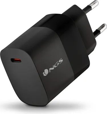 Produktbild von NGS USB-C Ladegerät 20W Quick Charge 3.0 Universal Schwarz