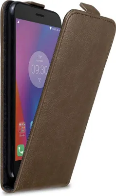 Produktbild von Cadorabo Hülle für Lenovo K6 / K6 POWER Schutz Hülle in Braun Flip Etui Handyhülle Case Cover