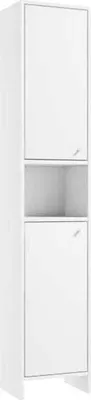 Image de DomoDomo armoire haute en blanc mat armoire de salle de bains 170x30 cm Diana