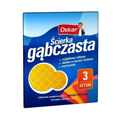 Produktbild von Oskar Schwammtücher, 3er Pack - Hochwertige Reinigungstücher