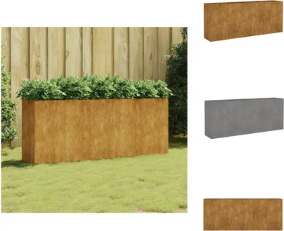 Obrázok produktu pre vidaXL Zvýšený záhon 200x40x80 cm Corten oceľ - Kvetináče a sadenice