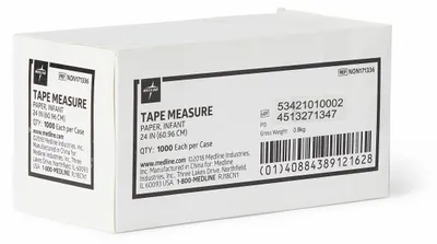 Immagine prodotto di Medline NON171336, metro a nastro di carta, 61 cm, confezione da 1000 pezzi