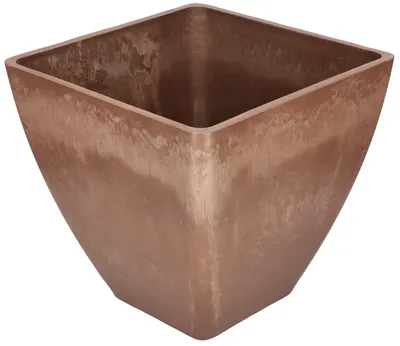 Zdjęcie produktu dla KOTARBAU® Duży doniczka na kwiaty wykonany z recyklingowanego kompozytu, 30 x 28 cm, kolor brązowy