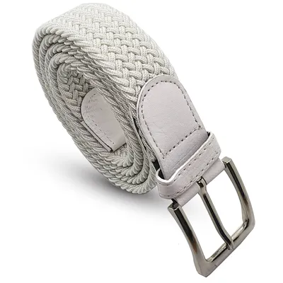 Produktbild von Komfortabel Elastische Geflochtener Stretch Gürtel - Stretchbelt - Stoffgürtel - Gürtel Flecht - Damen und Herren – undefined / Weiß