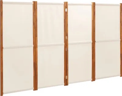 Produktbild von vidaXL 4-tlg. Raumteiler Cremeweiß 280x180 cm