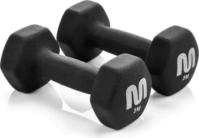Produktbild von Meteor Hantel-Set 2x3 kg Gusseisen PVC Kurzhanteln Hexagon Hanteln Fitness