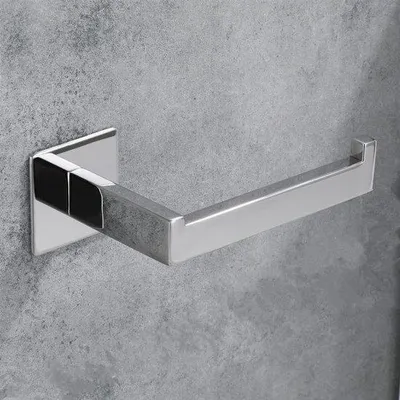 Immagine prodotto di Portarotolo cromato senza foratura, portarotolo autoadesivo, portarotolo per bagno e cucina (cromo argento, senza foratura)