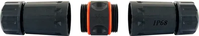 Produktbild von Schwaiger NWDK16533, RJ45, Schwarz, Weiblich/Weiblich, Gerade, Kunststoff, Cat6a