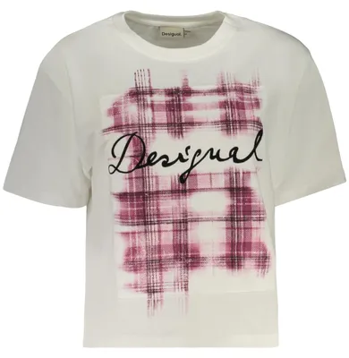 Produktbild von Damen T-Shirt Weiß mit Rundhals und Print – Stilvolle Eleganz