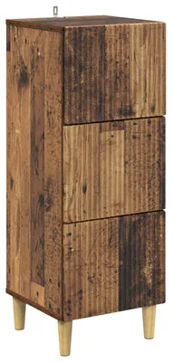 Produktbild von vidaXL Schubladenschrank Altholz 33 x 34,5 x 90 cm Holzwerkstoff