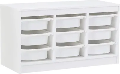Obrázok produktu pre Kondela Organizér s úložnými boxami Trimal - biela