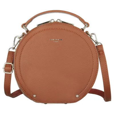 Produktbild von David Jones - Damen Runde Umhängetasche - Frauen Kreis Tasche Kunstleder - Crossbo